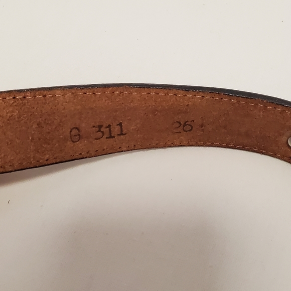 Nocona Western Black Leather Belt Made in USA Woven Embossed Embellishments - Picture 9 of 10